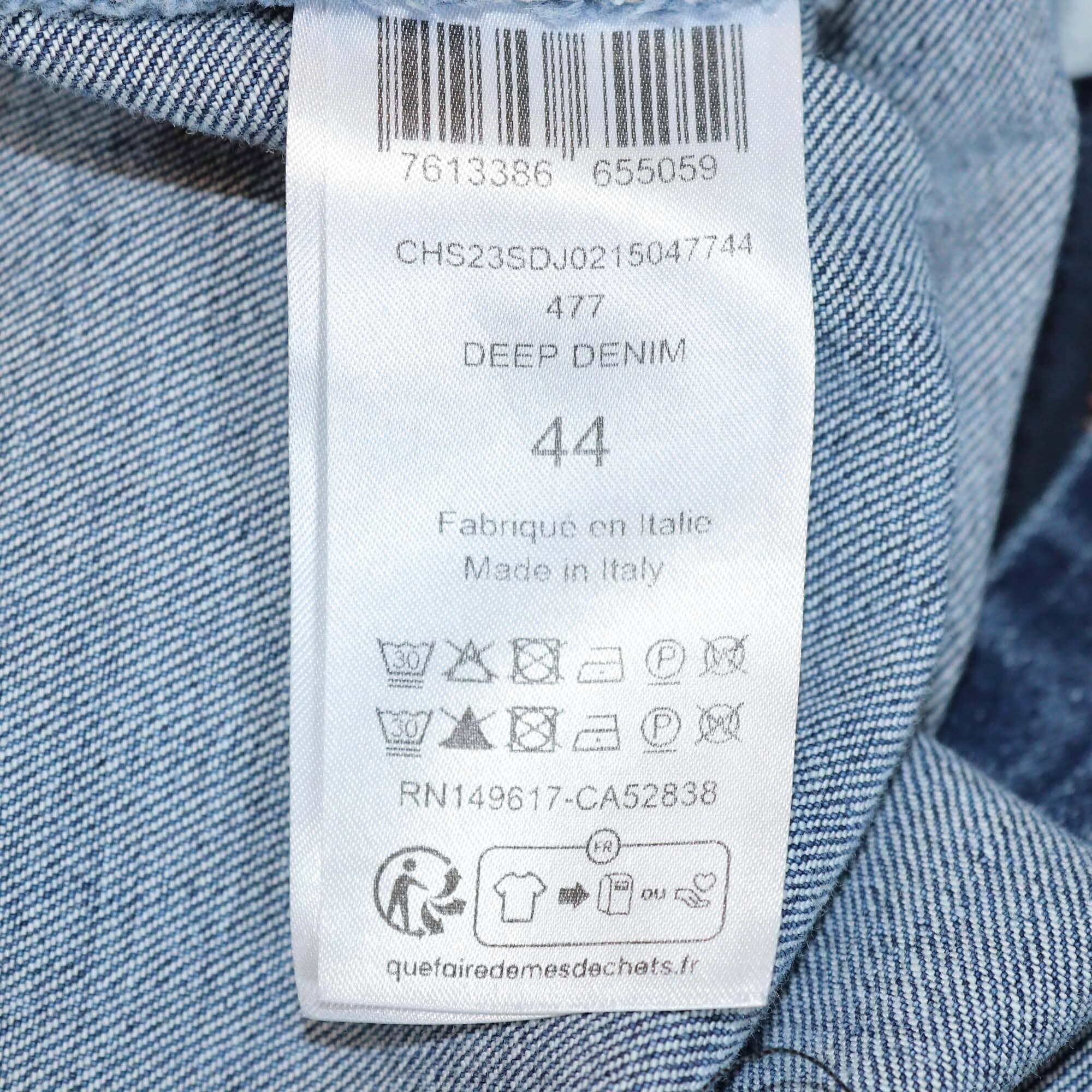 See by Chloe Blue Deep Denim Front Pocket Midi Skirt Womens See by Chloe 