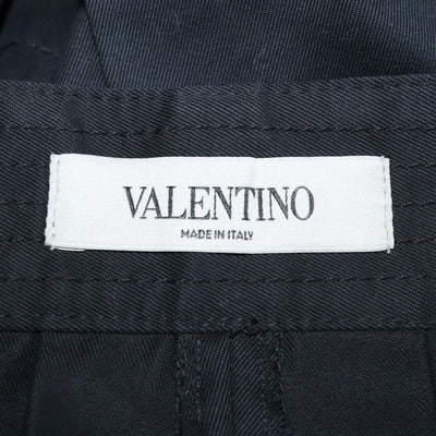 Valentino Black Cotton Beaded Butterfly Embellished Mini Short