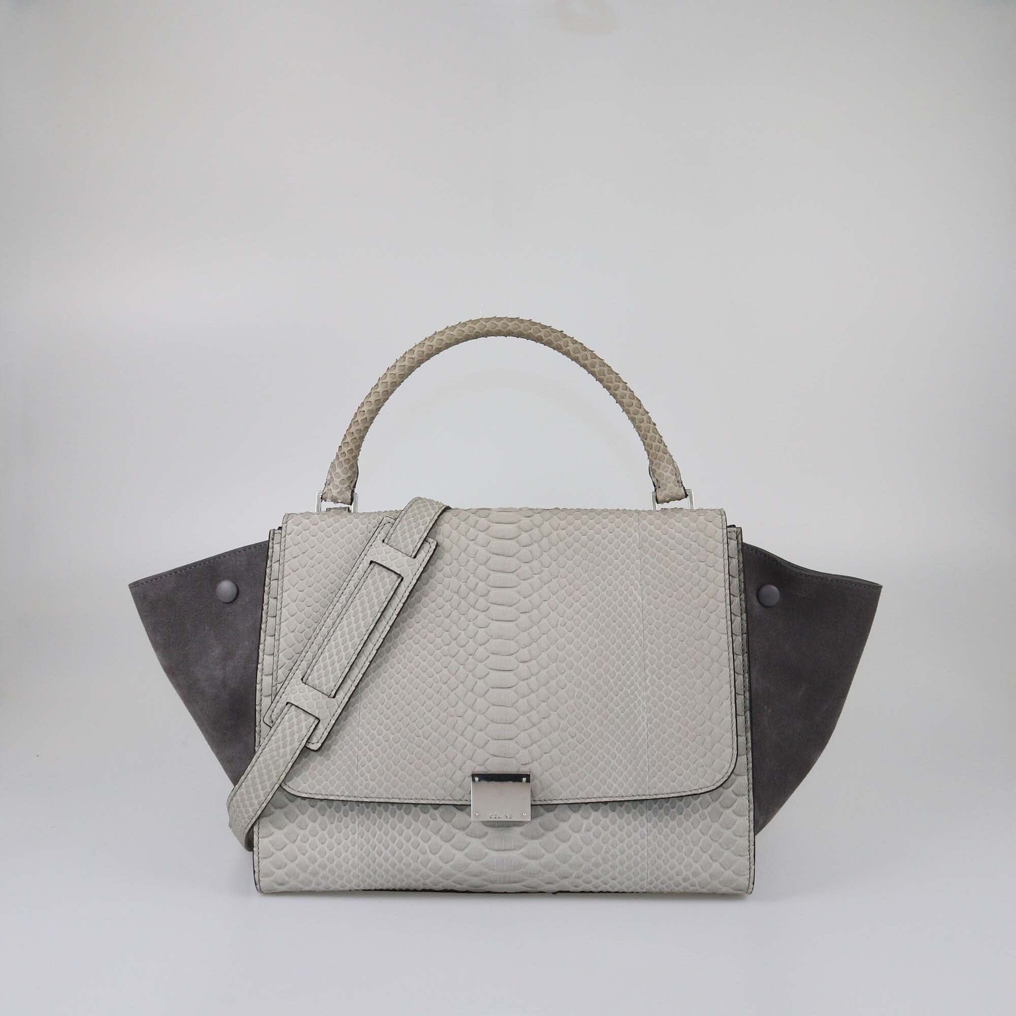 Celine Grey Medium Trapeze Top Handle Bag Womens Celine 