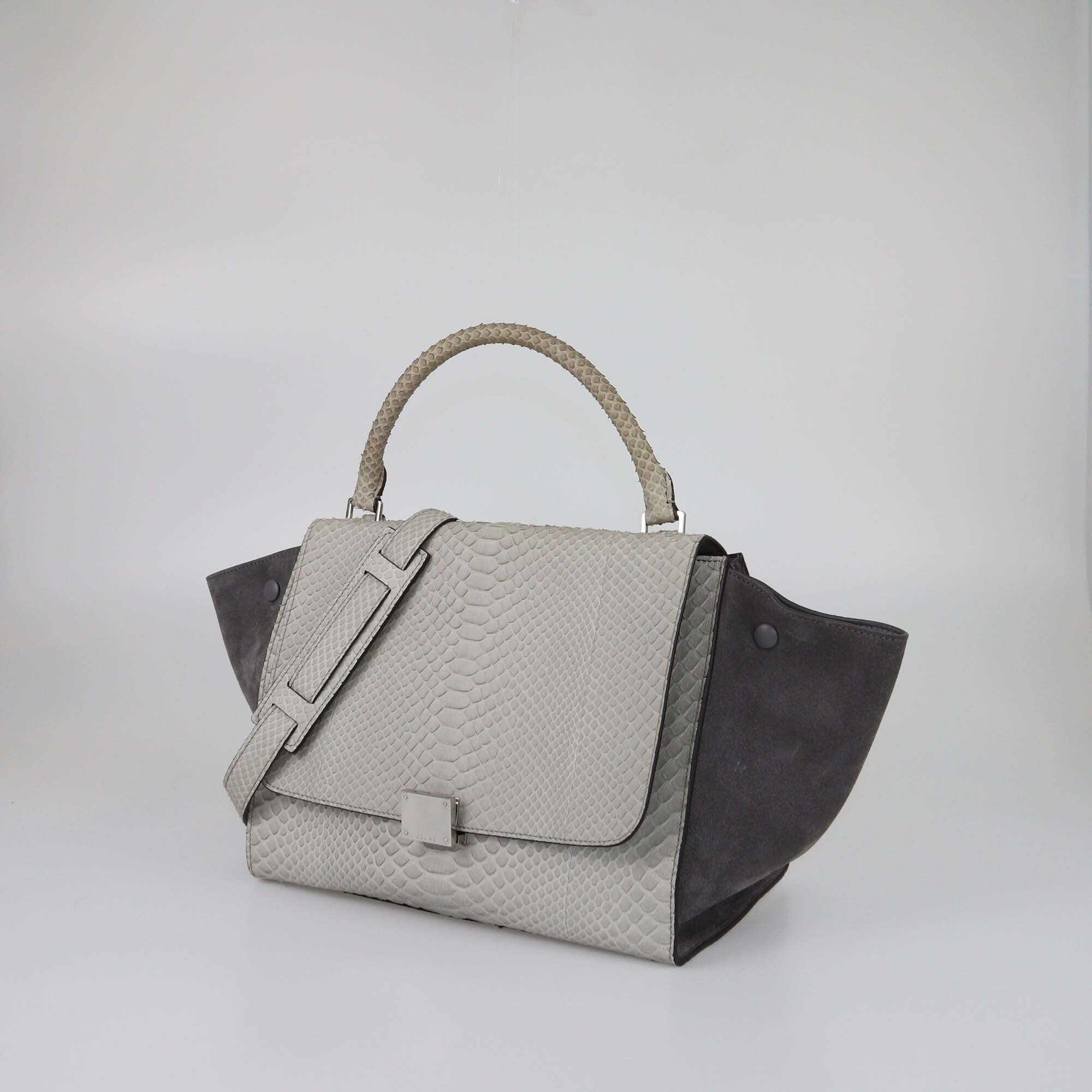 Celine Grey Medium Trapeze Top Handle Bag Womens Celine 