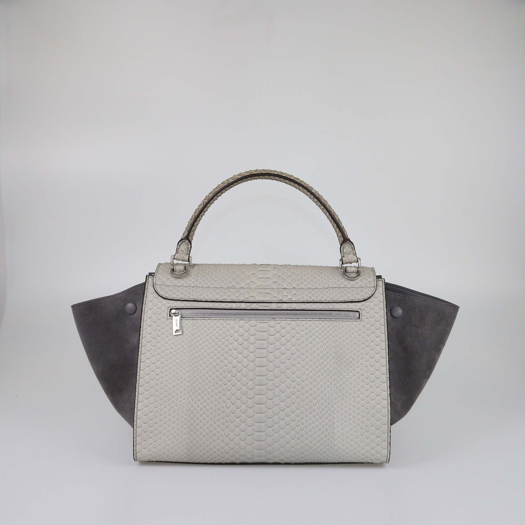 Celine Grey Medium Trapeze Top Handle Bag Womens Celine 