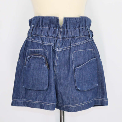 Fendi Dark Blue Light Denim FF Belt Short