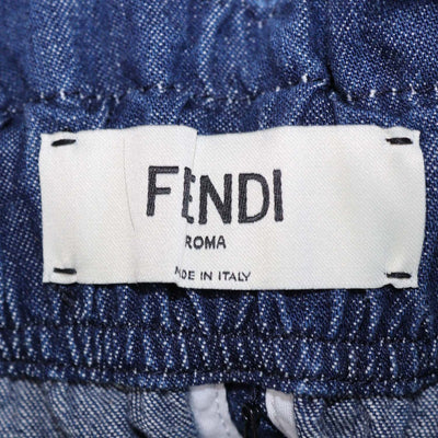 Fendi Dark Blue Light Denim FF Belt Short