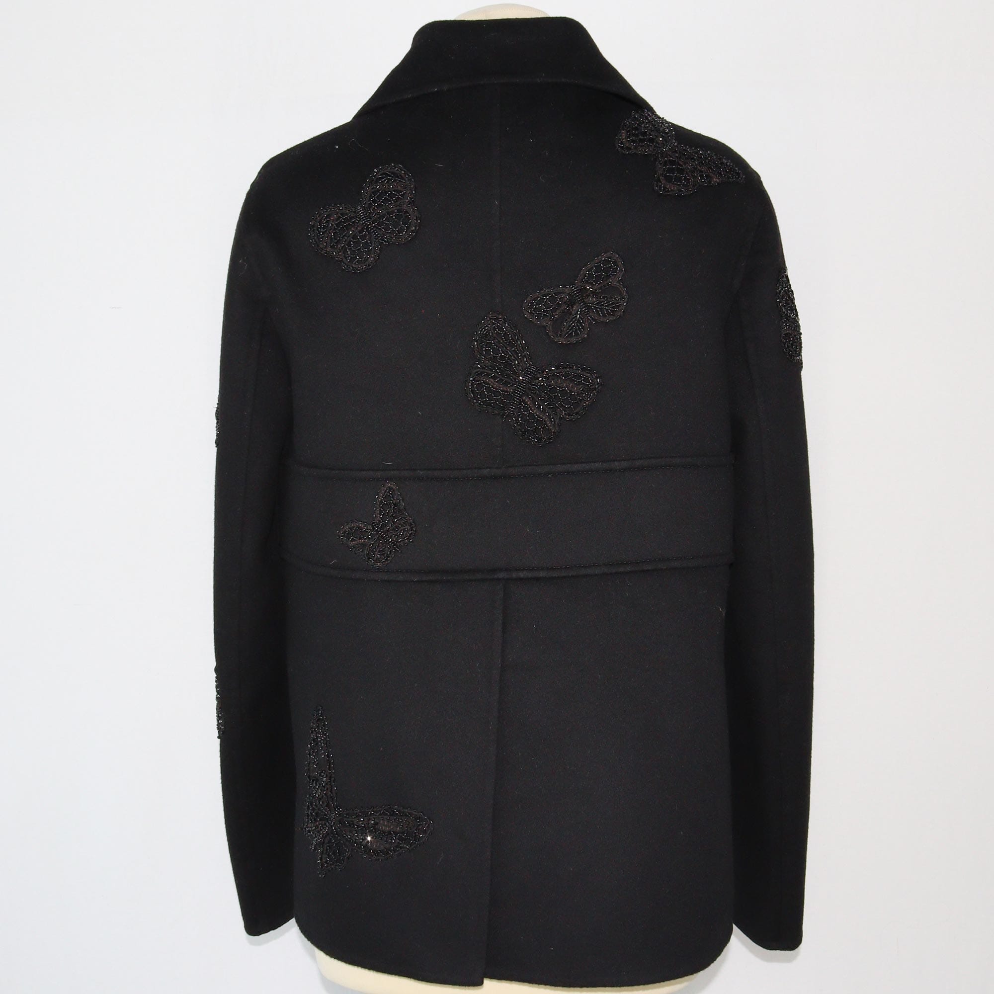 Valentino Black Butterfly Double Breasted Jacket Clothing Valentino 