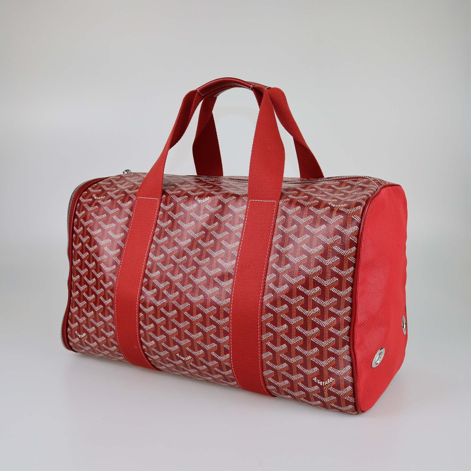 Goyard Red Goyardine Voltiguer Pet Carrier MM Bag Womens Goyard 