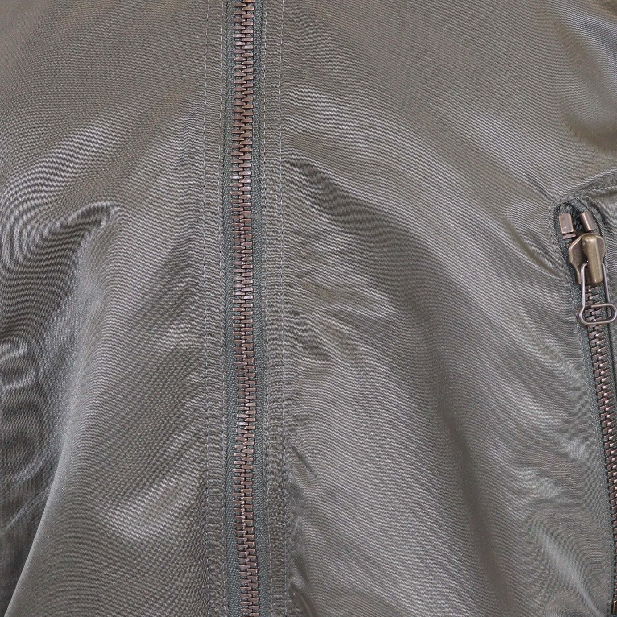 Kenzo Military Green Nylon Multi Pocket Bomber Jacket Womens Kenzo 