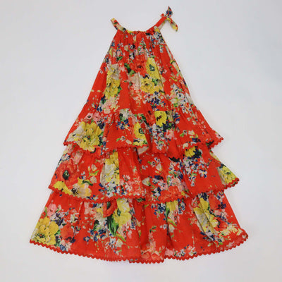 Zimmermann Kids Multicolor Cotton Cotton Floral Tiered Dress