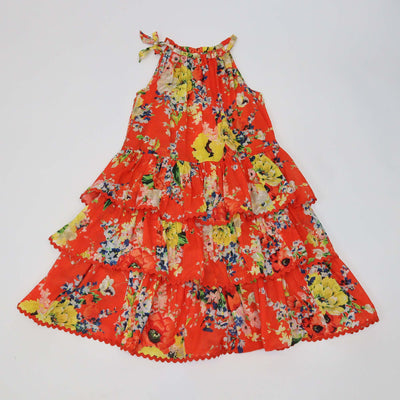Zimmermann Kids Multicolor Cotton Cotton Floral Tiered Dress