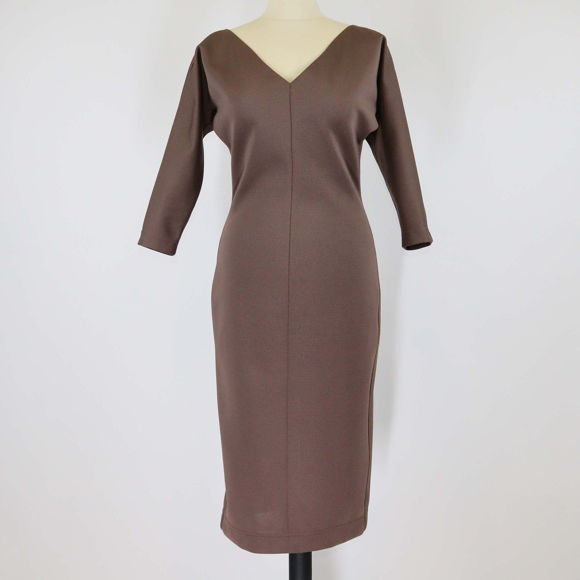 Fendi Brown Jersey Bodycon Dress
