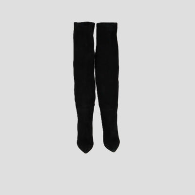Paris Texas Black Suede Knee High Boots