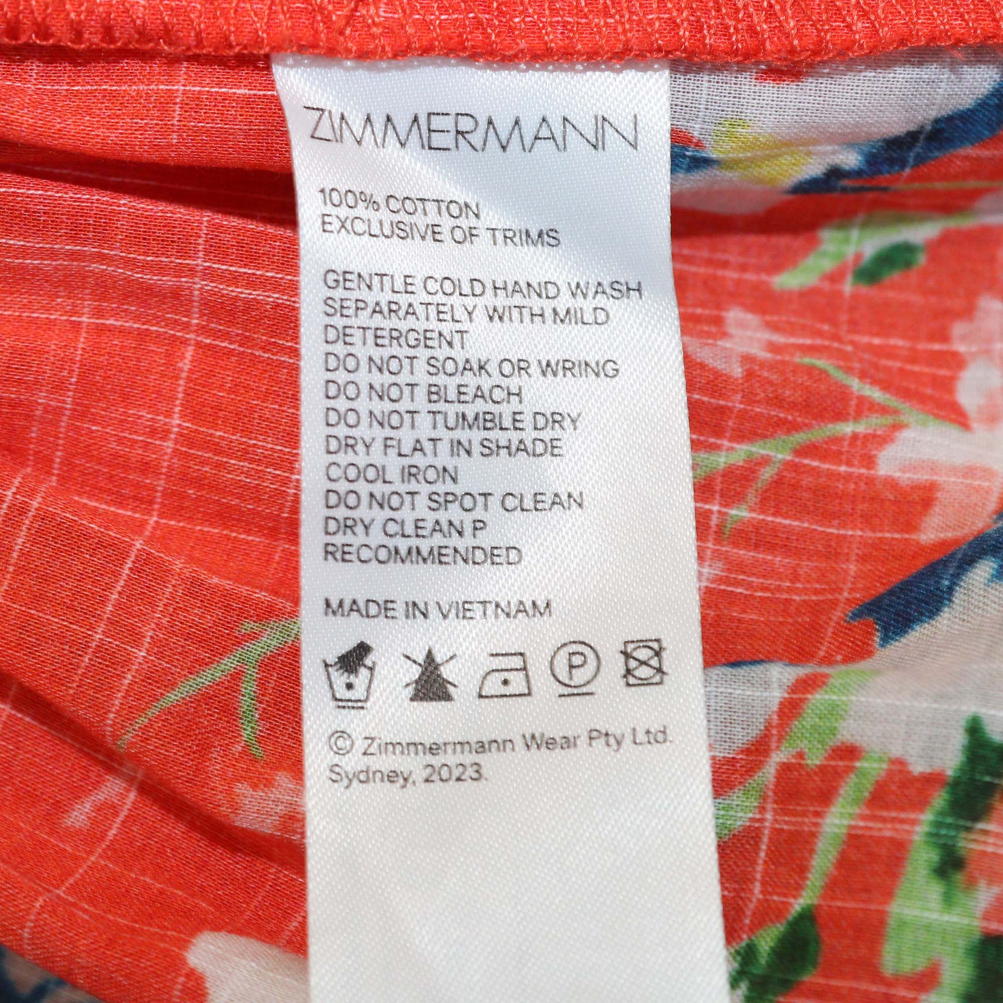 Zimmermann Kids Multicolor Cotton Cotton Floral Tiered Dress