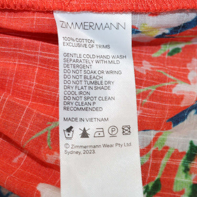 Zimmermann Kids Multicolor Cotton Cotton Floral Tiered Dress
