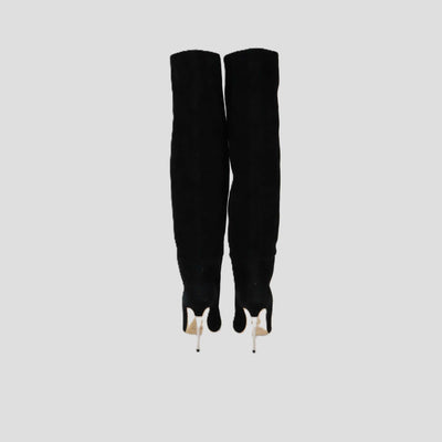 Paris Texas Black Suede Knee High Boots