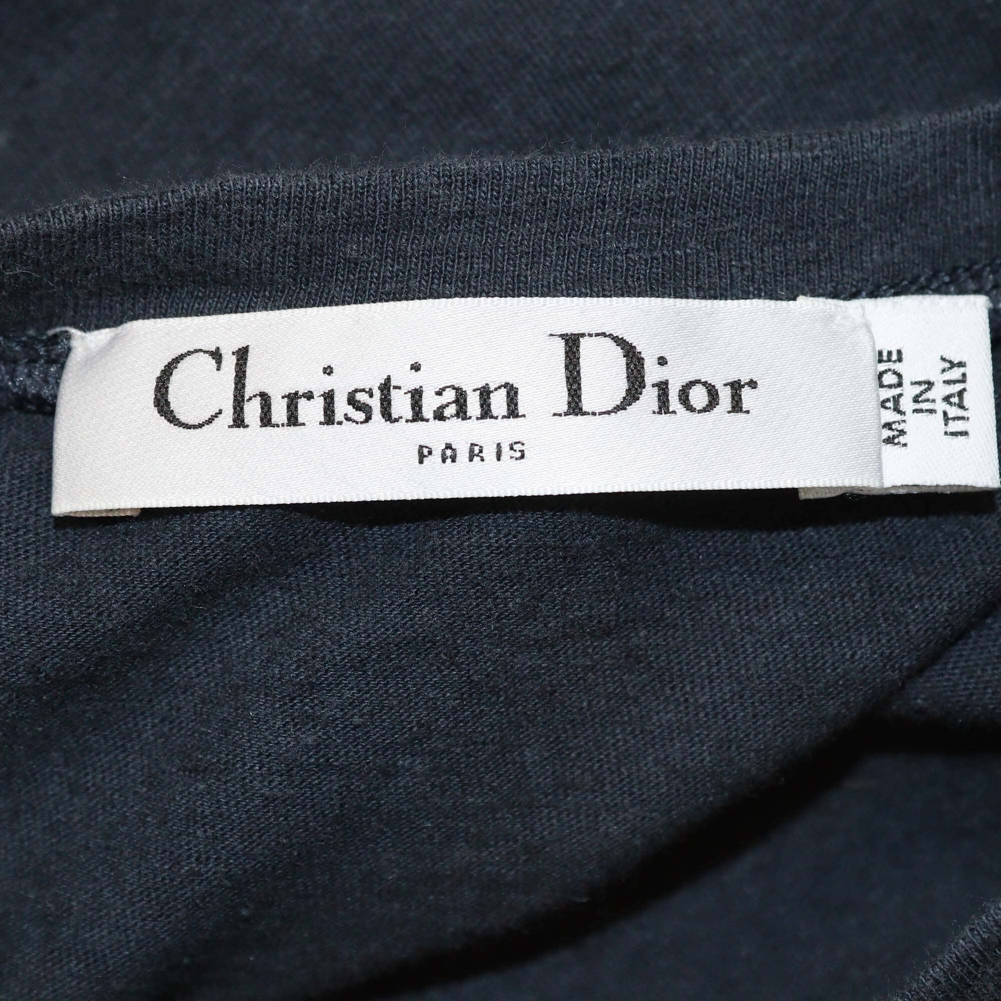 Christian Dior Navy Blue Cotton Feminist Print T-Shirt Womens Christian Dior 