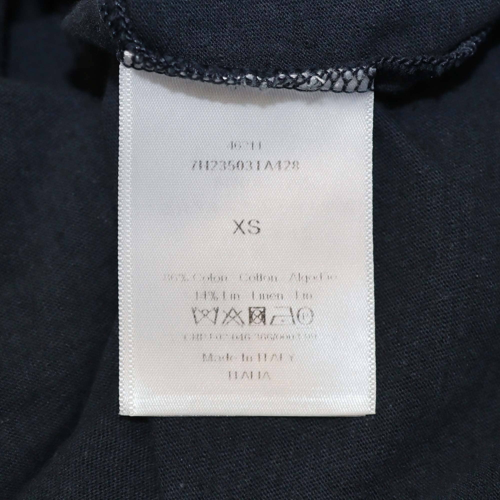 Christian Dior Navy Blue Cotton Feminist Print T-Shirt Womens Christian Dior 