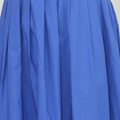 Boutique Moschino Blue Cotton Pleated Maxi Skirt
