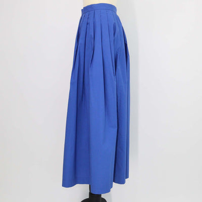 Boutique Moschino Blue Cotton Pleated Maxi Skirt