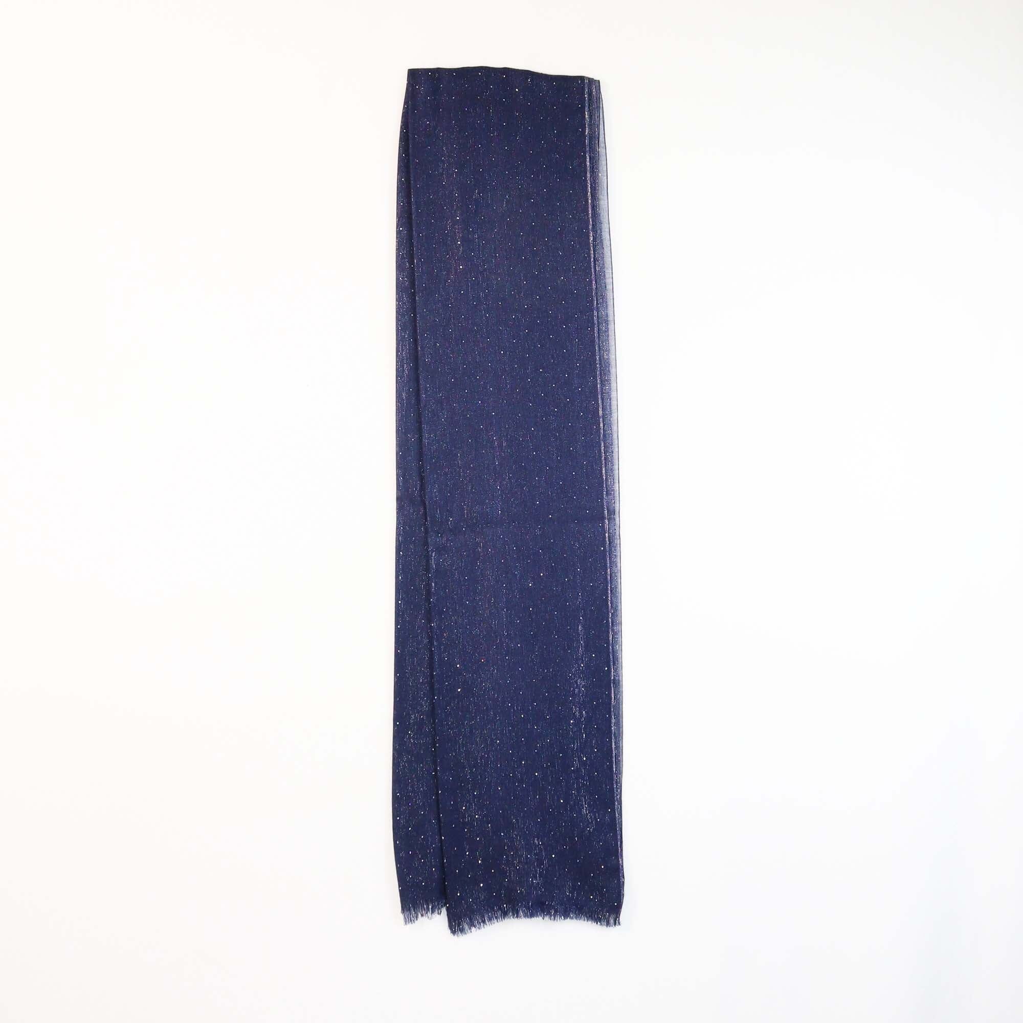 Loro Piana Navy Blue Crystal Embellished Rectangle Shawl Womens Loro Piana 