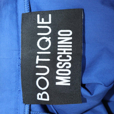 Boutique Moschino Blue Cotton Pleated Maxi Skirt