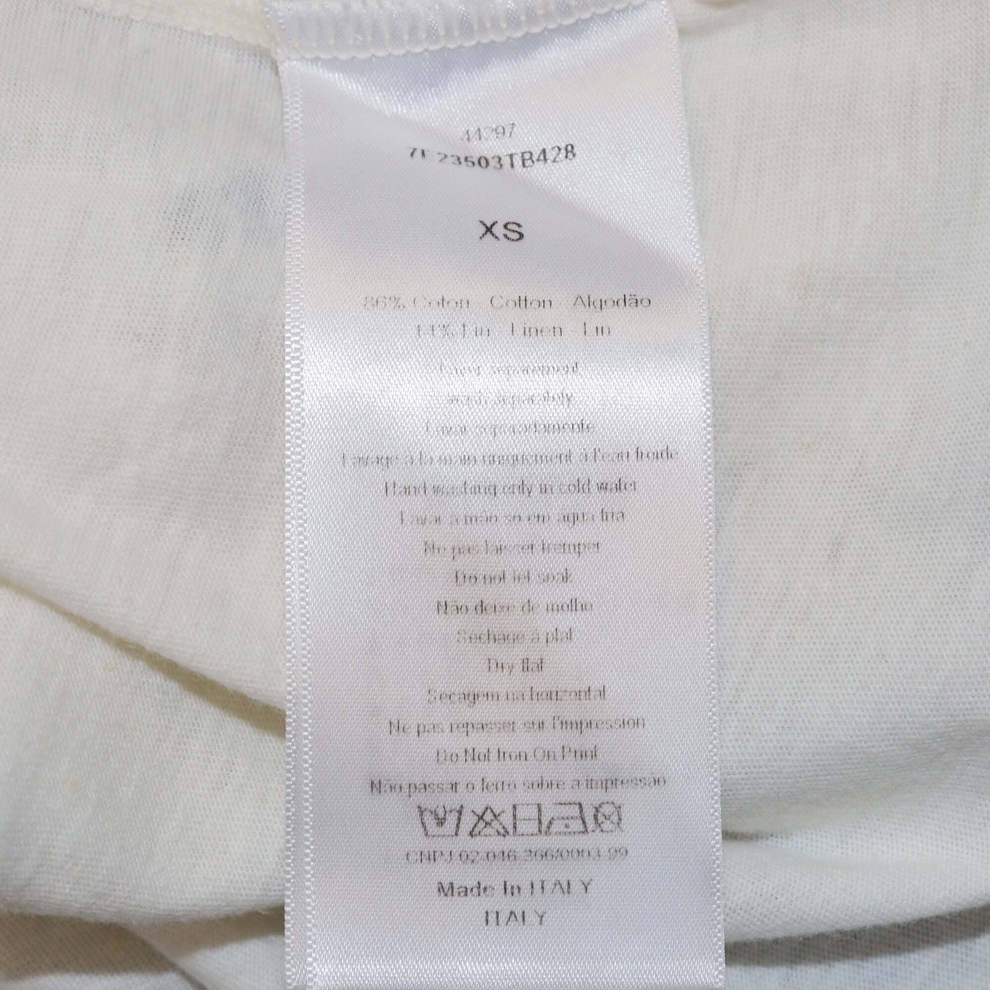 Christian Dior Off White Cotton Dio(r)evolution Print T-Shirt Womens Christian Dior 