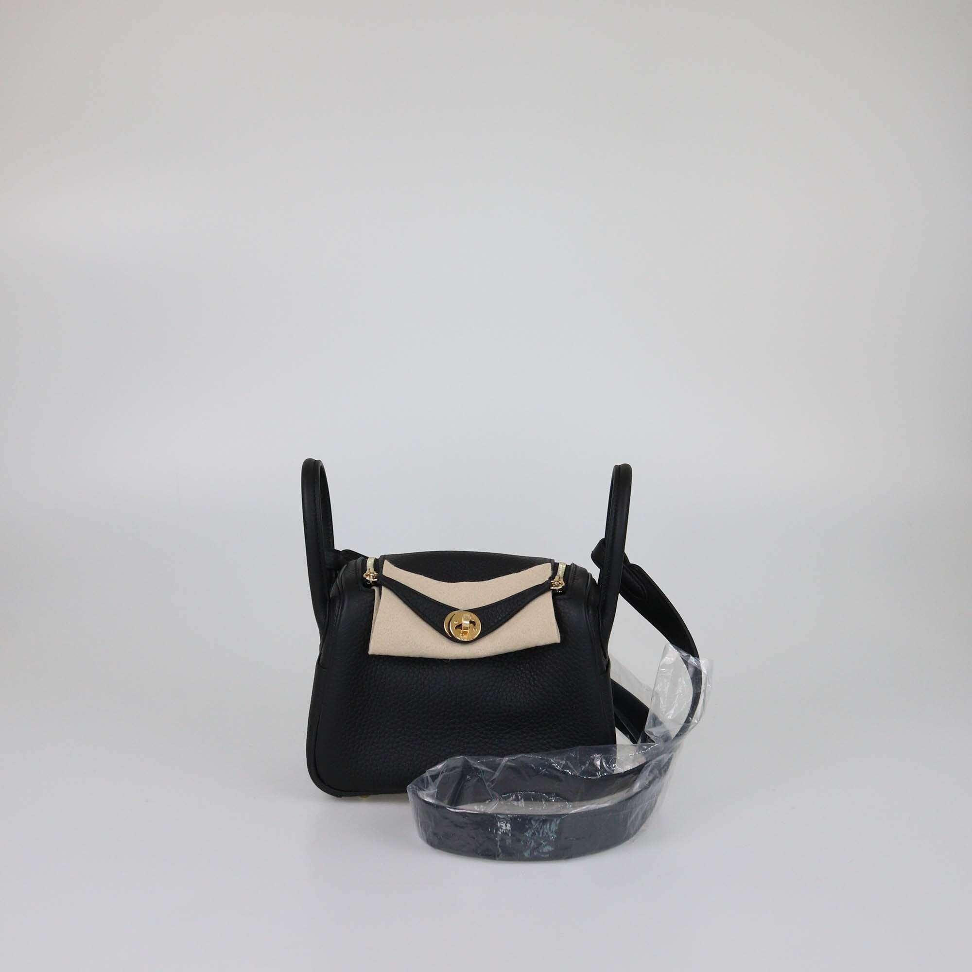 Hermes Black Clemence Mini Lindy Bag Womens Hermes 