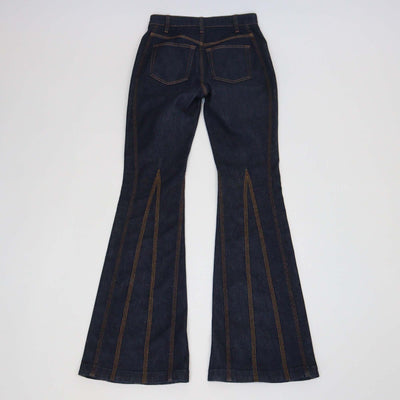 Dolce & Gabbana Dark Blue Denim Flared Pants