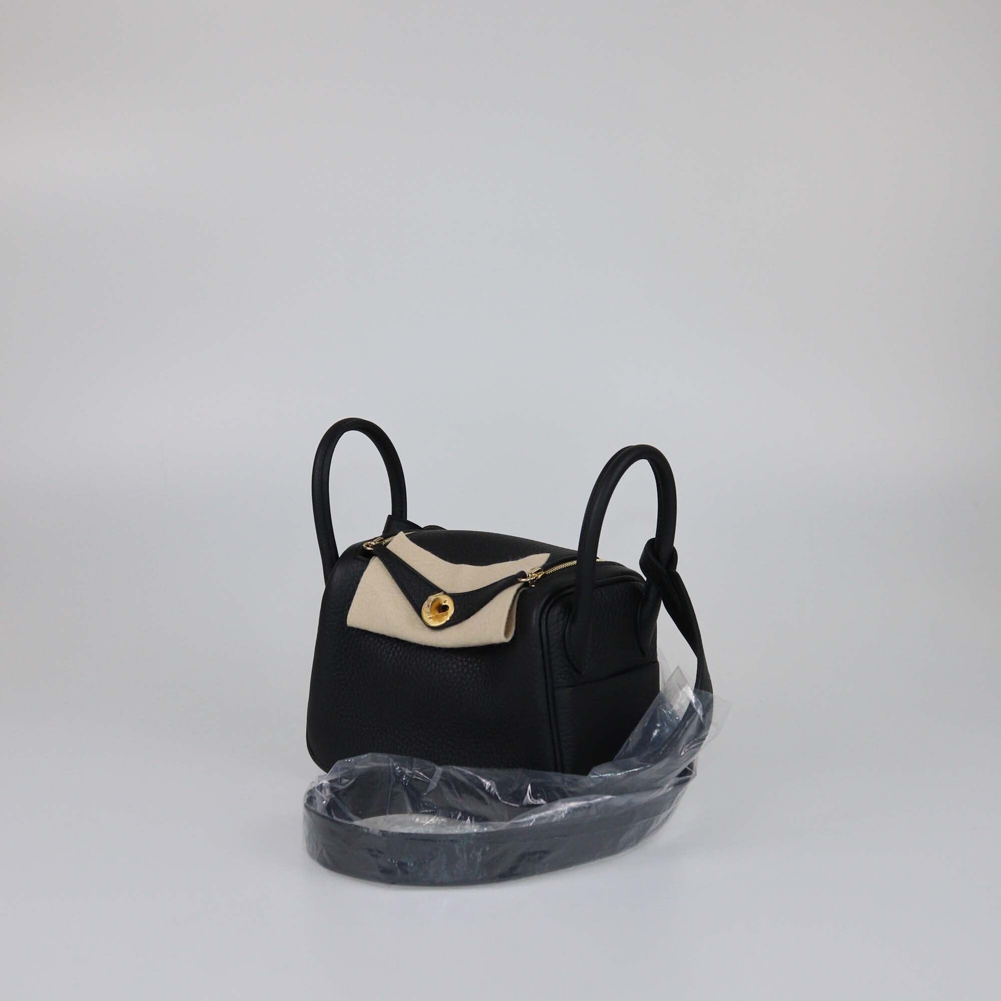 Hermes Black Clemence Mini Lindy Bag Womens Hermes 