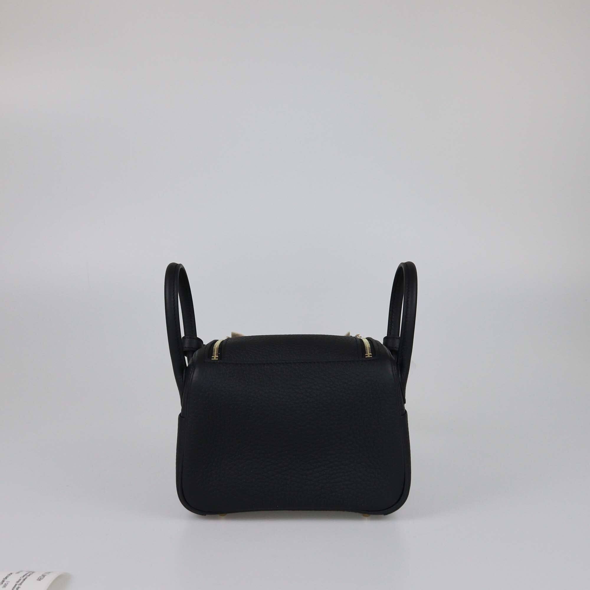 Hermes Black Clemence Mini Lindy Bag Womens Hermes 