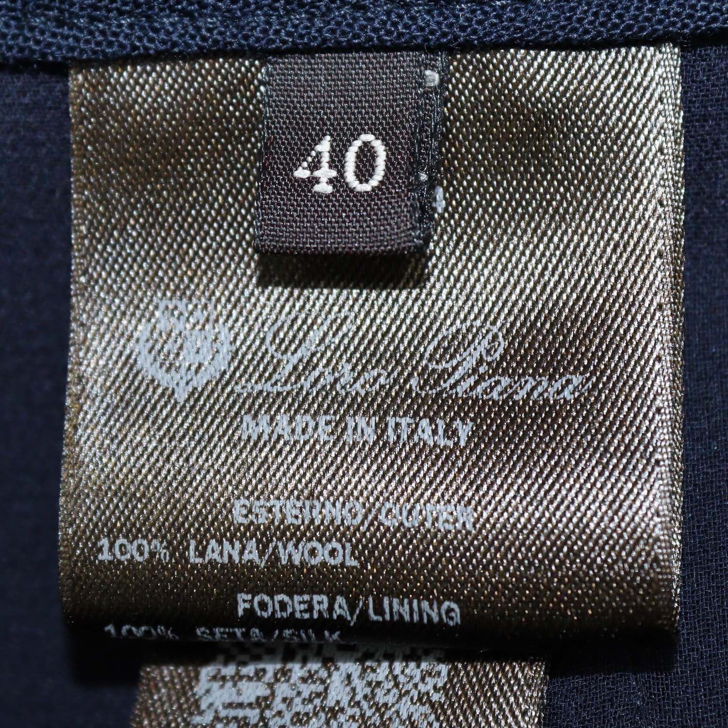 Loro Piana Deep Blue Wool Flavia Midi Skirt