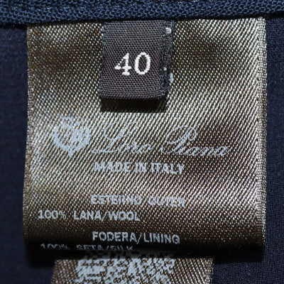 Loro Piana Deep Blue Wool Flavia Midi Skirt