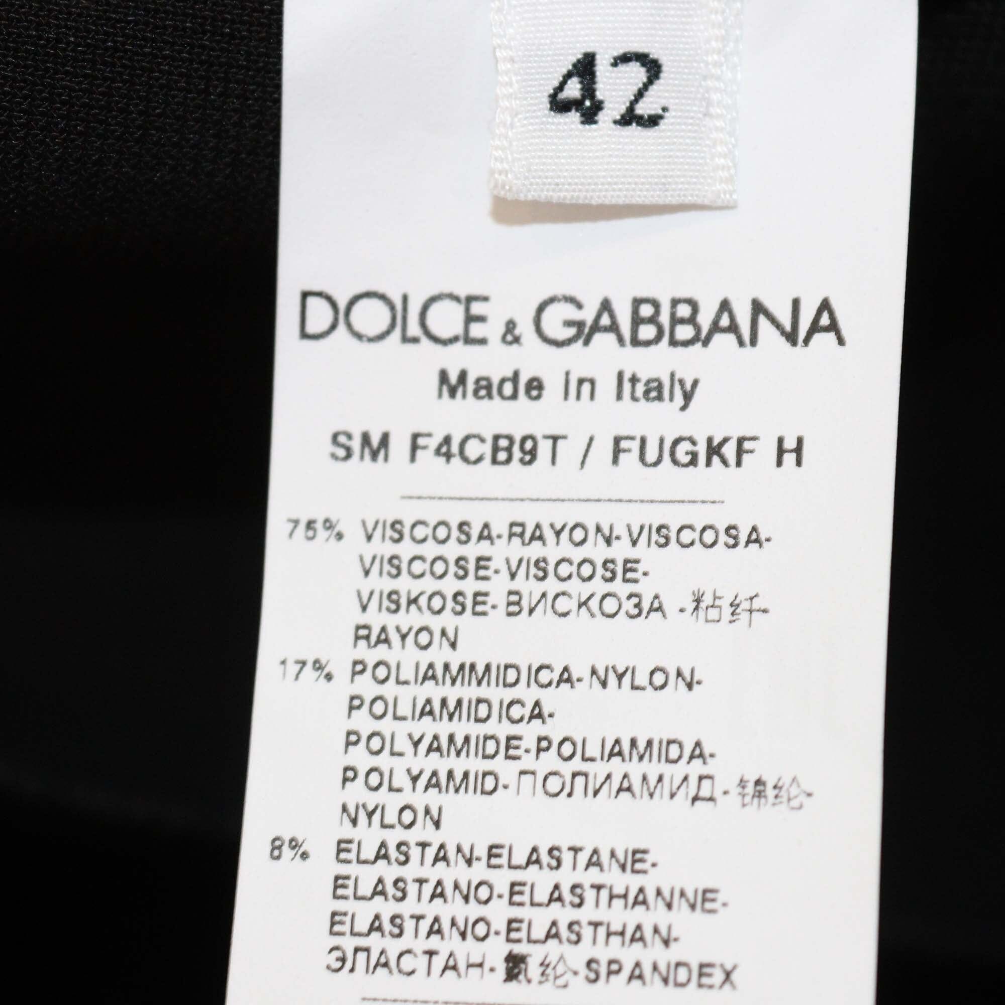 Dolce & Gabbana Black Blended Viscose Pleated Mini Skirt Womens Dolce & Gabbana 