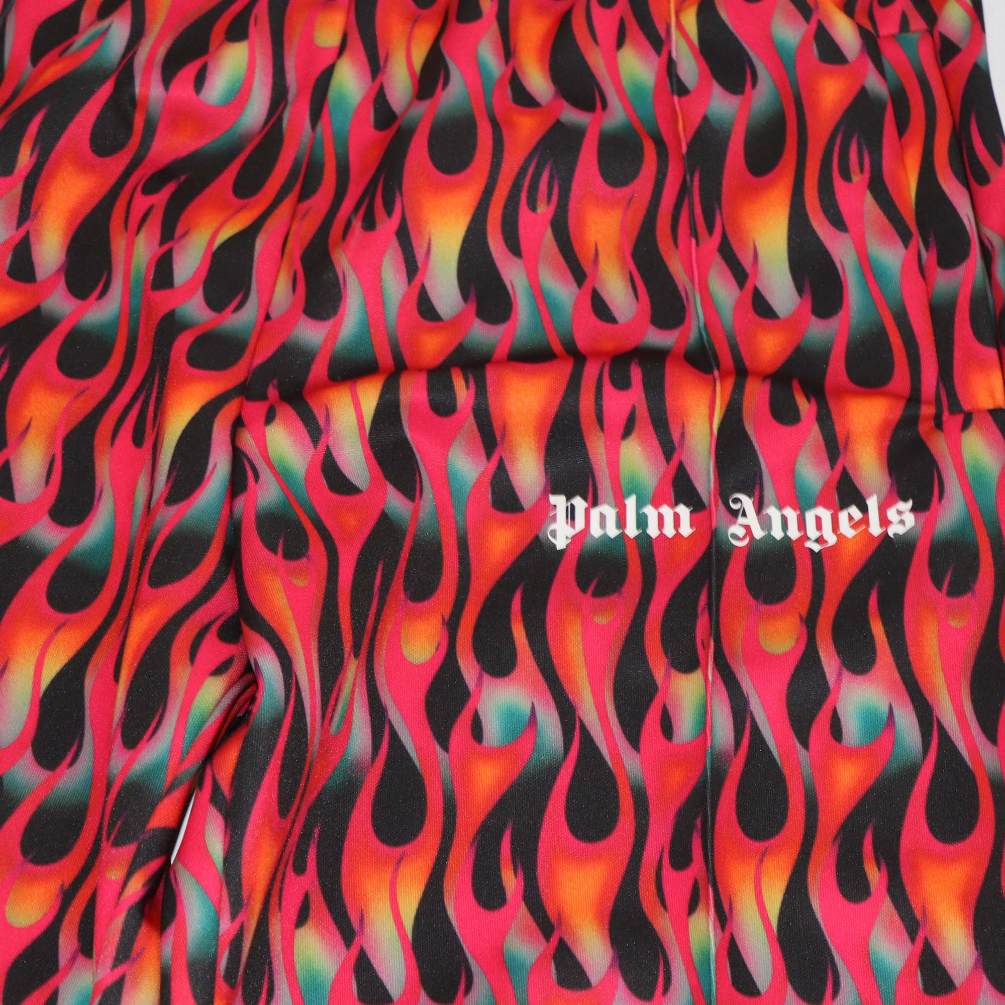 Palm Angels Multicolor Jersey Burning Print Track Pants