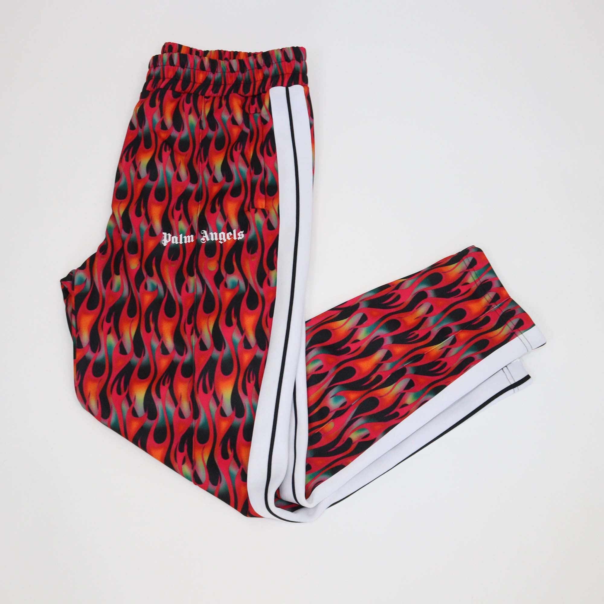 Palm Angels Multicolor Jersey Burning Print Track Pants