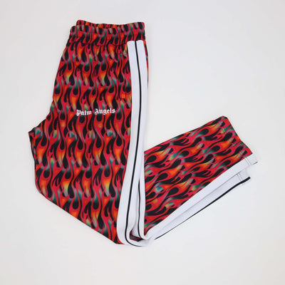 Palm Angels Multicolor Jersey Burning Print Track Pants