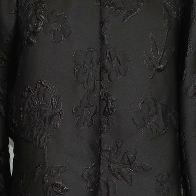 Arianne Black Floral Embroidered Puff Sleeve Good Luck Dress