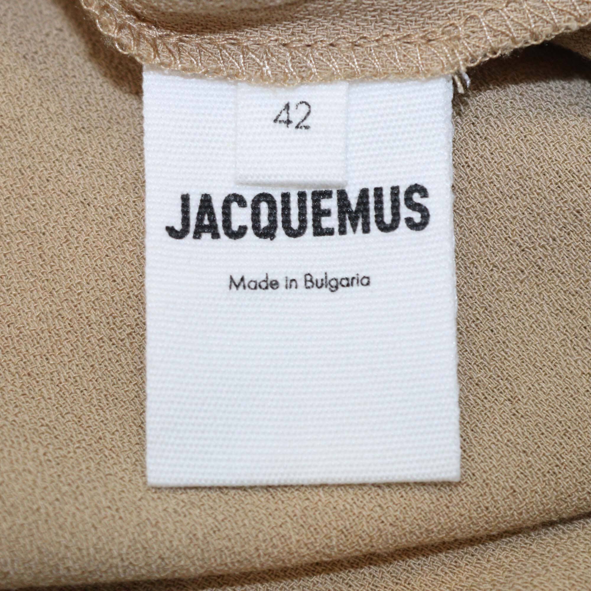 Jacquemus Beige Blended Fabric Le Papier La Juve Draggiu Midi Skirt Womens Jaquemus 
