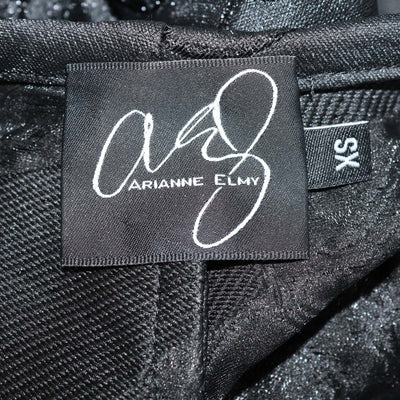 Arianne Black Floral Embroidered Puff Sleeve Good Luck Dress