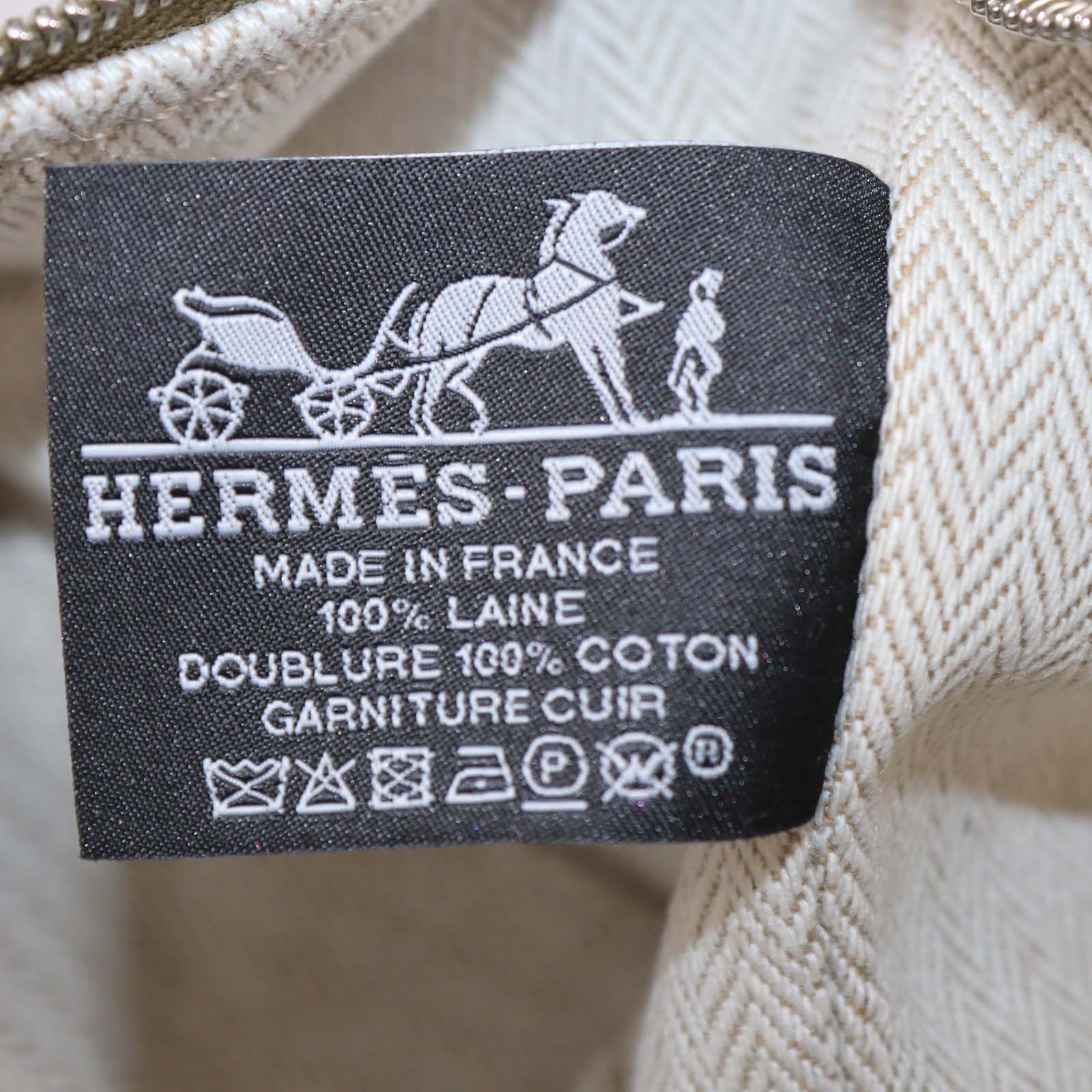 Hermes Vert Foret Wool Small Bride-a-Brac Case