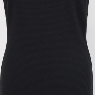 Chanel Black Blend Viscose Textured Tweed Trim Sleeveless Midi Dress
