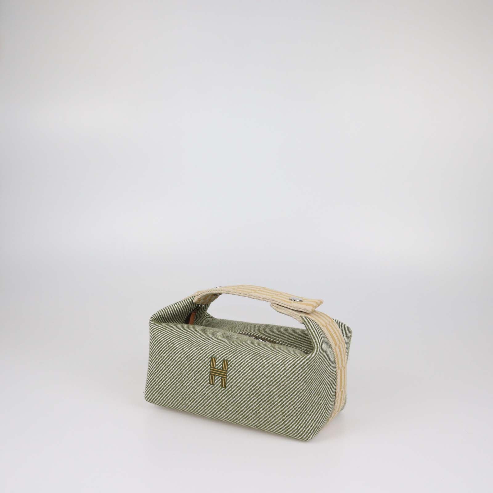 Hermes Vert Foret Wool Small Bride-a-Brac Case