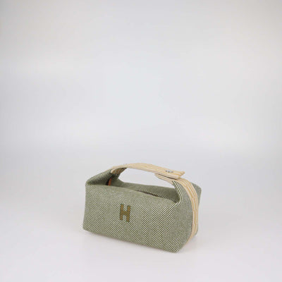 Hermes Vert Foret Wool Small Bride-a-Brac Case