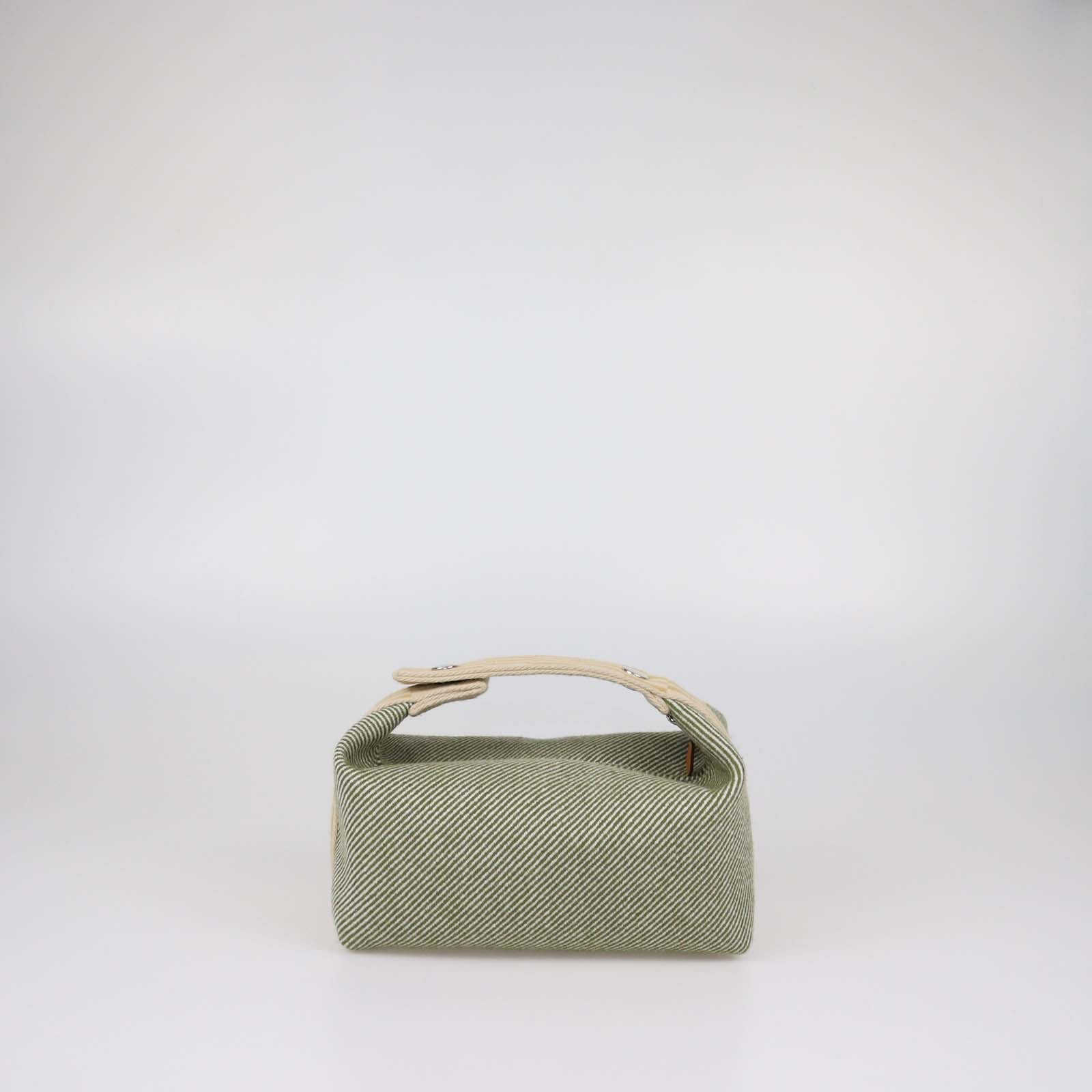 Hermes Vert Foret Wool Small Bride-a-Brac Case