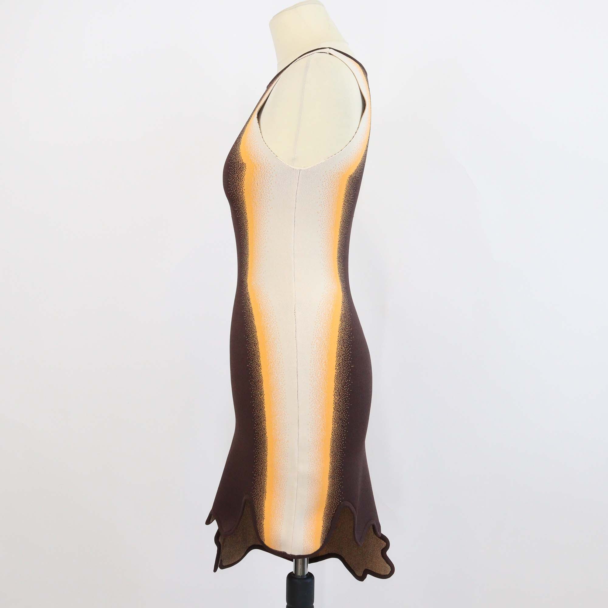 PH5 Triclor Blend Viscose Wavy Asymmetrical Reversible Aster Dress