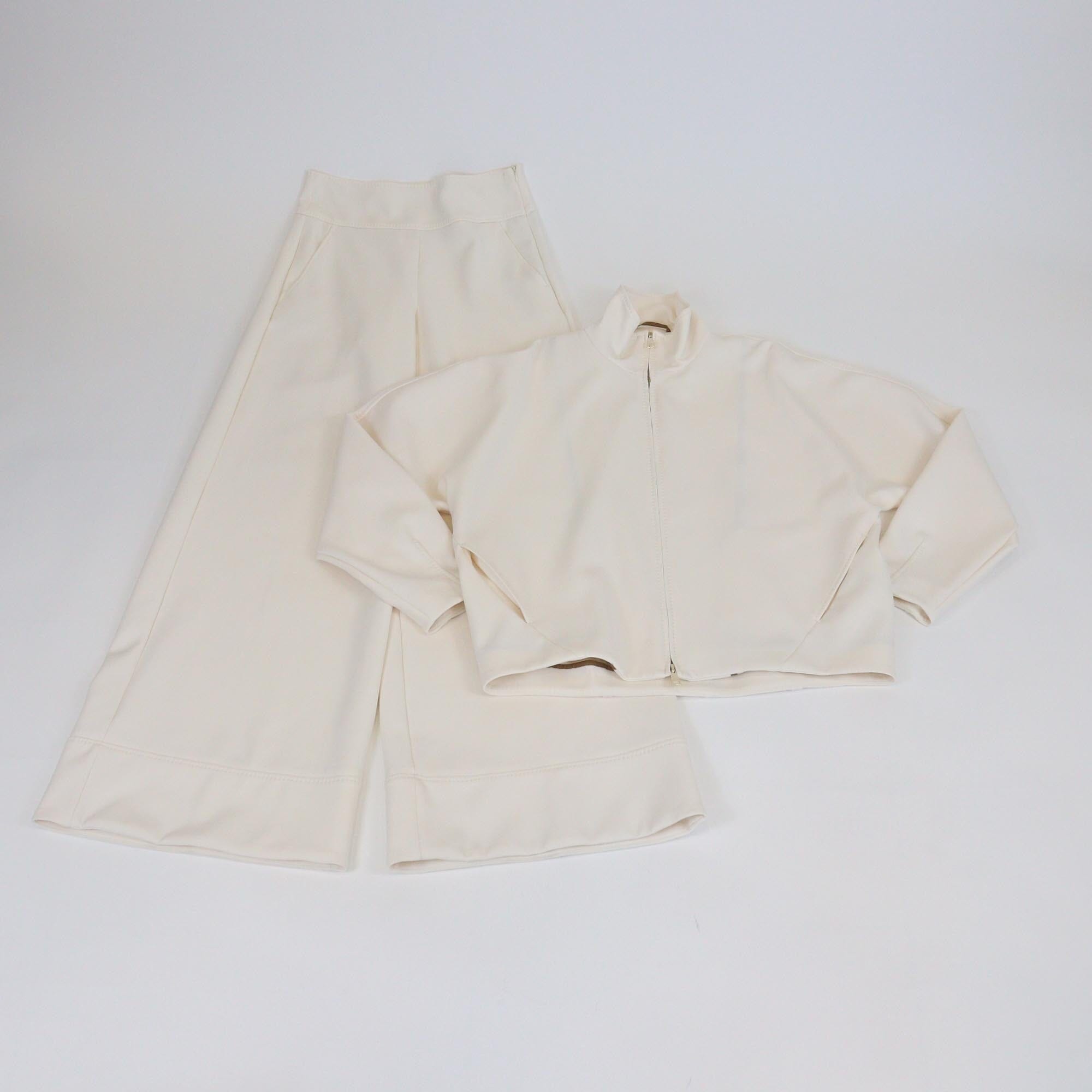 Max Mara Off White Cocoon Plava Sweatshirt Jacket & Trouser Set Womens Max Mara 