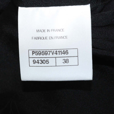Chanel Black Blend Viscose Textured Tweed Trim Sleeveless Midi Dress