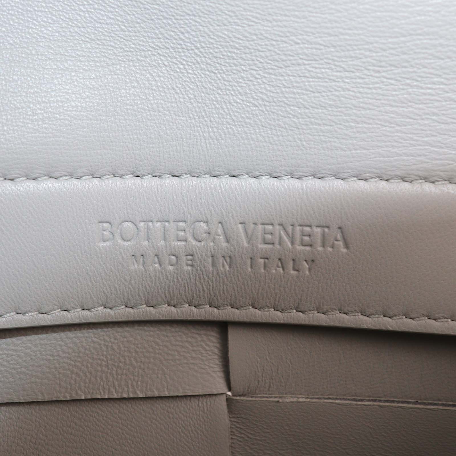 Bottega Veneta Grey Intreccio Leather Mini East/West Arco Tote