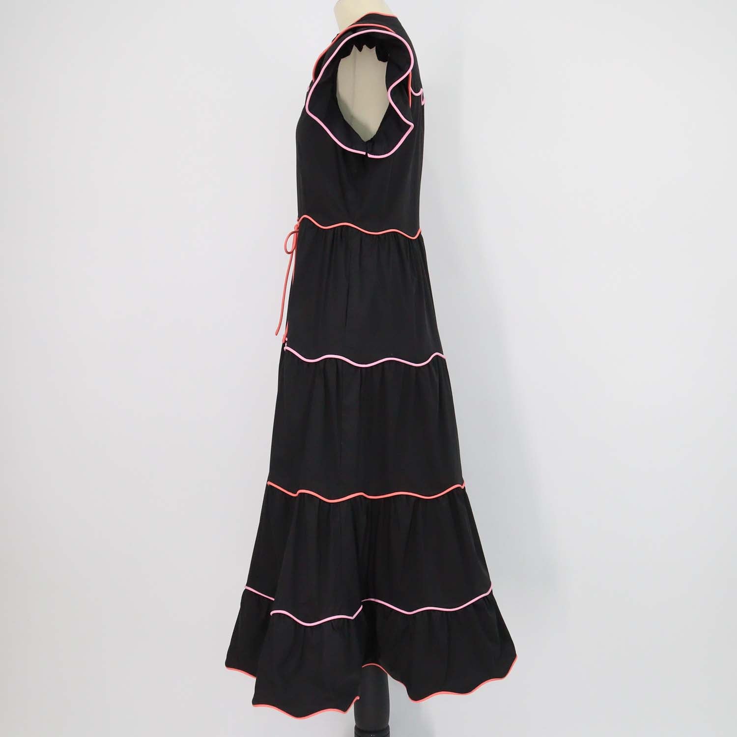 Celia B Black Blend Cotton Baba Voyager Long Dress