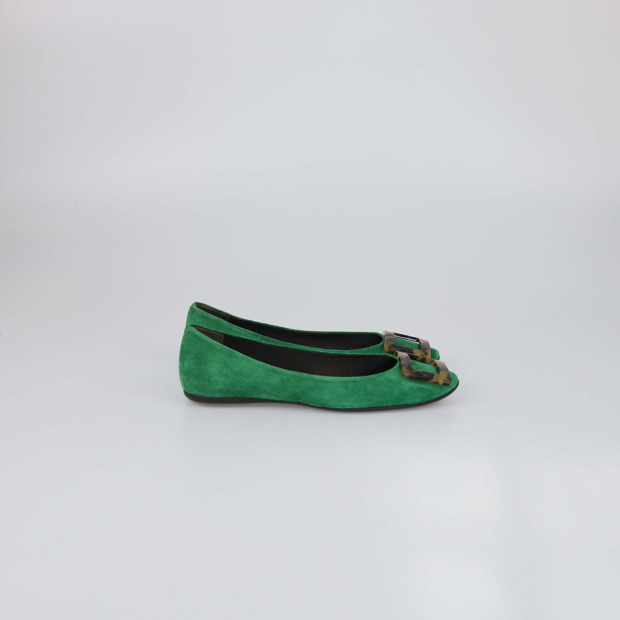 Roger Vivien Green Summery Bellerinas Flats Womens Roger Vivien 