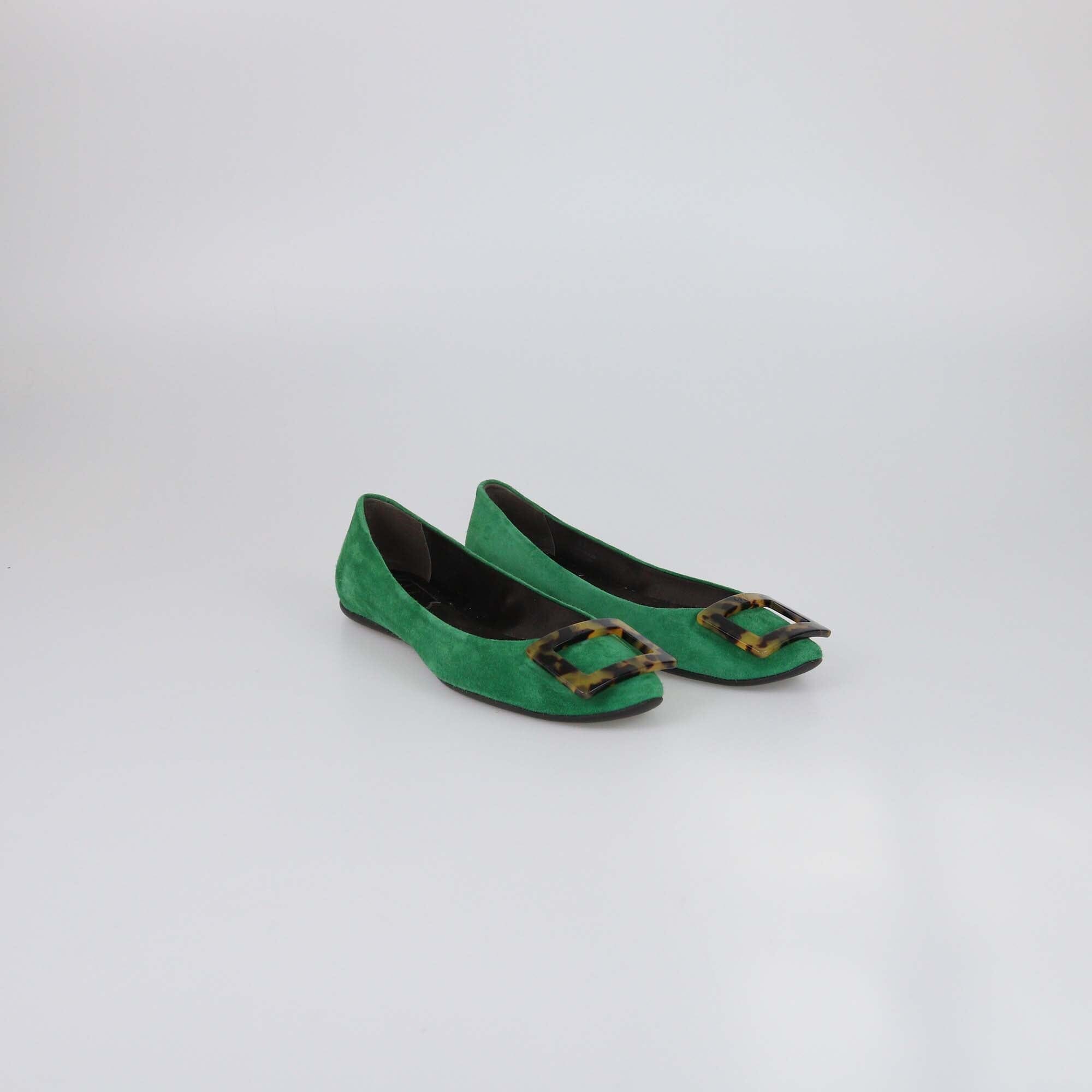 Roger Vivien Green Summery Bellerinas Flats Womens Roger Vivien 