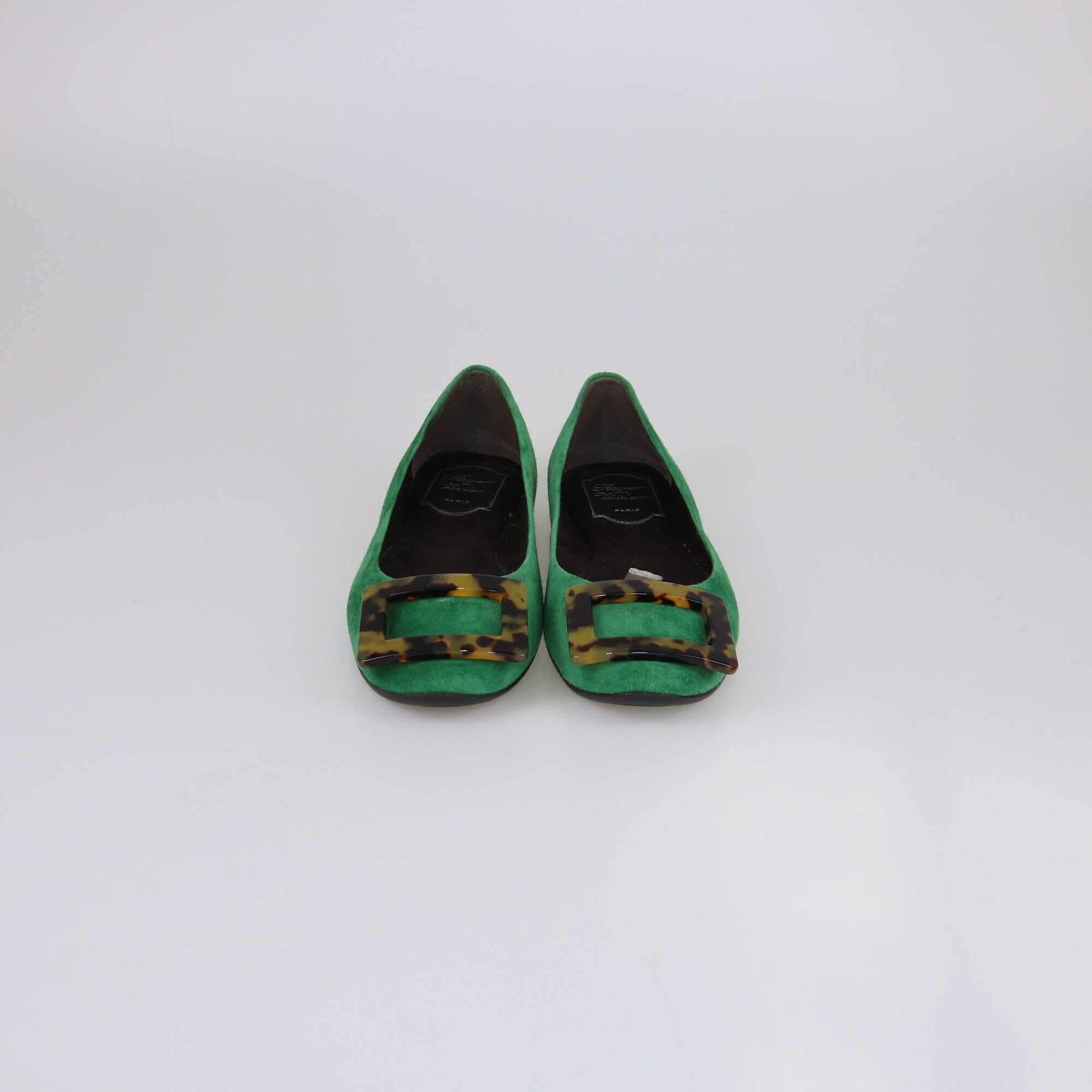 Roger Vivien Green Summery Bellerinas Flats Womens Roger Vivien 